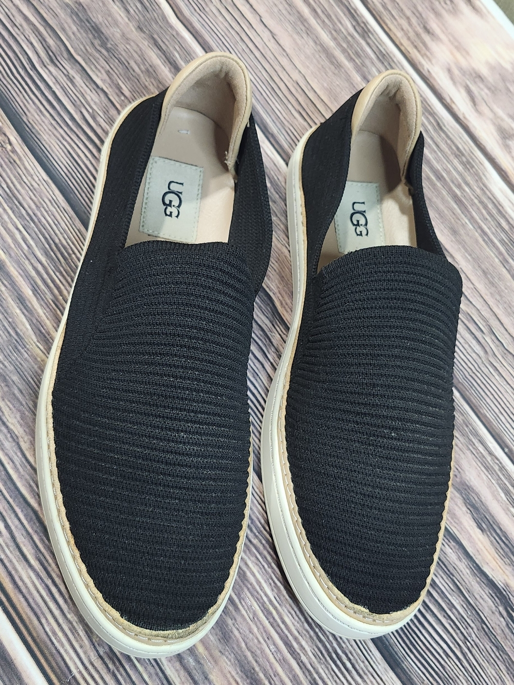 UGG Womens Sammy Black Slip-On Knit Sneakers